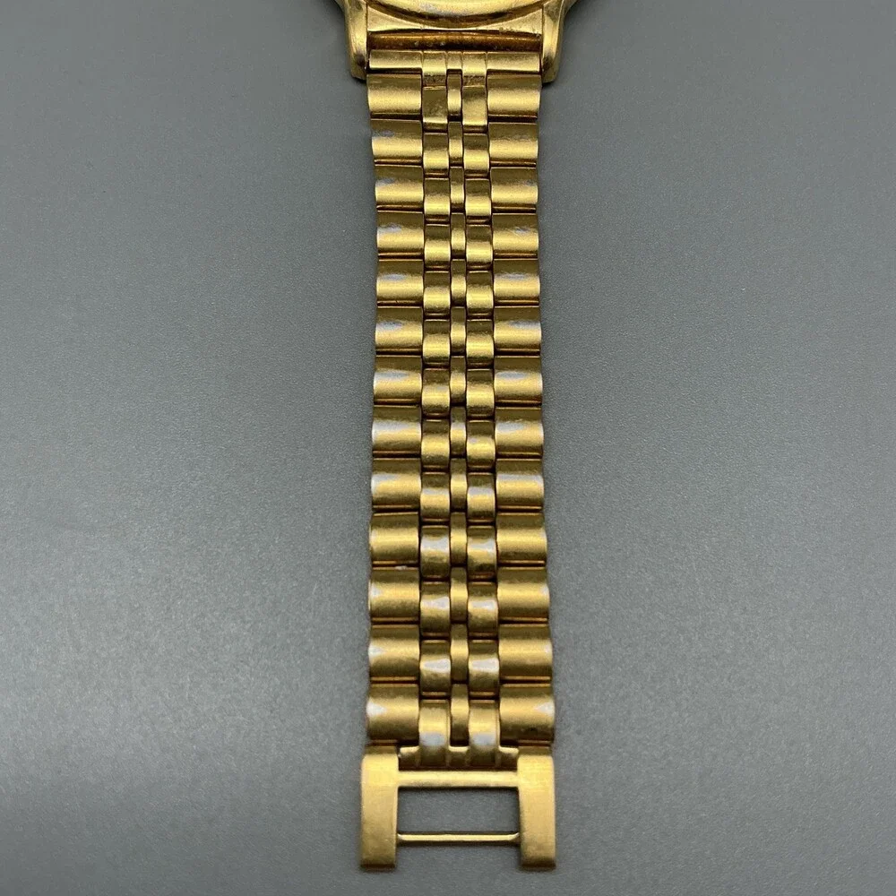 Vintage Pulsar Mens Watch 34mm Gold Tone Round V501-X080 New Battery 7.5